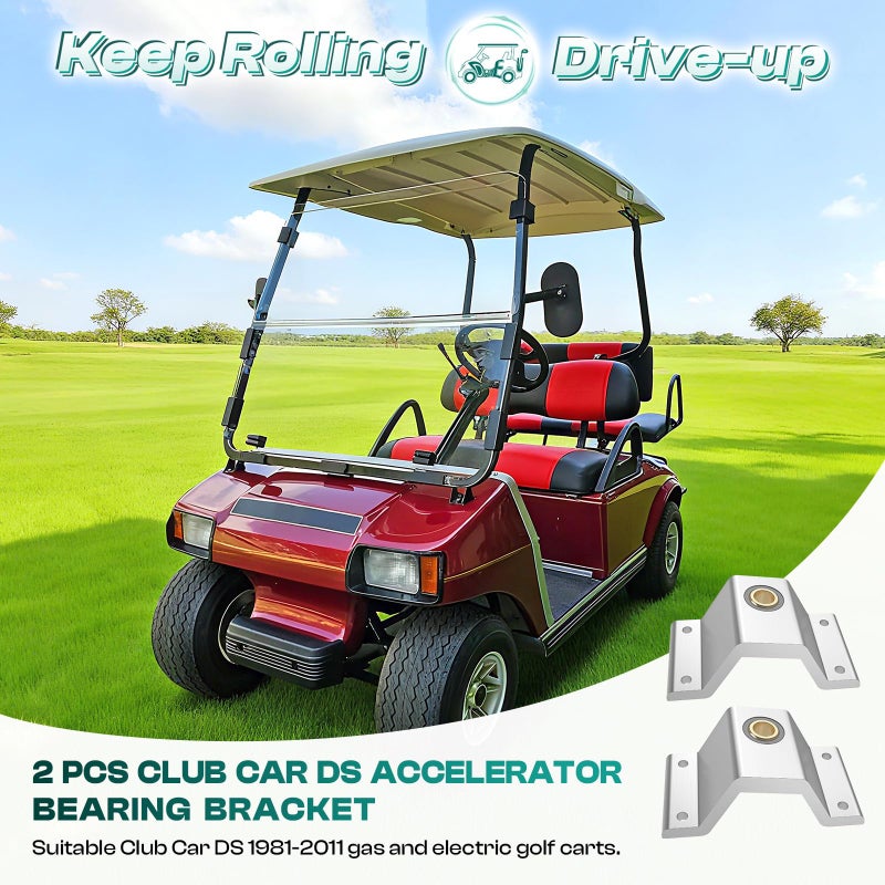 Drive-up Golf Cart Accelerator Bearing Brackets for Club Car DS 1981-2011 Golf Carts, Club Car DS Accelerator Rod Bracket OEM 1011694 - Image 2